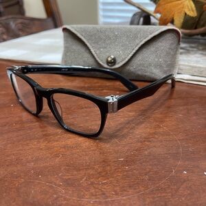 Dragon DR107 Carter Eyeglasses Frames and case made in Italy  black designer